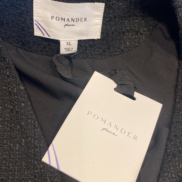 Pomander Place | NEW Black Tweed Keira Long Sleeve Mini Dress Size XL - Picture 11 of 12